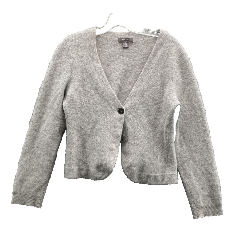 Charter Club 100% Cashmere Cardigan Womens Large 2-Ply Academia Corpcore Classic